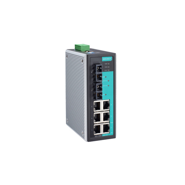 Moxa Entry-Level Mgd Eth. Swtch W/ 6 10/100Baset(X)Ports, Eds-408A-Mm-Sc EDS-408A-MM-SC